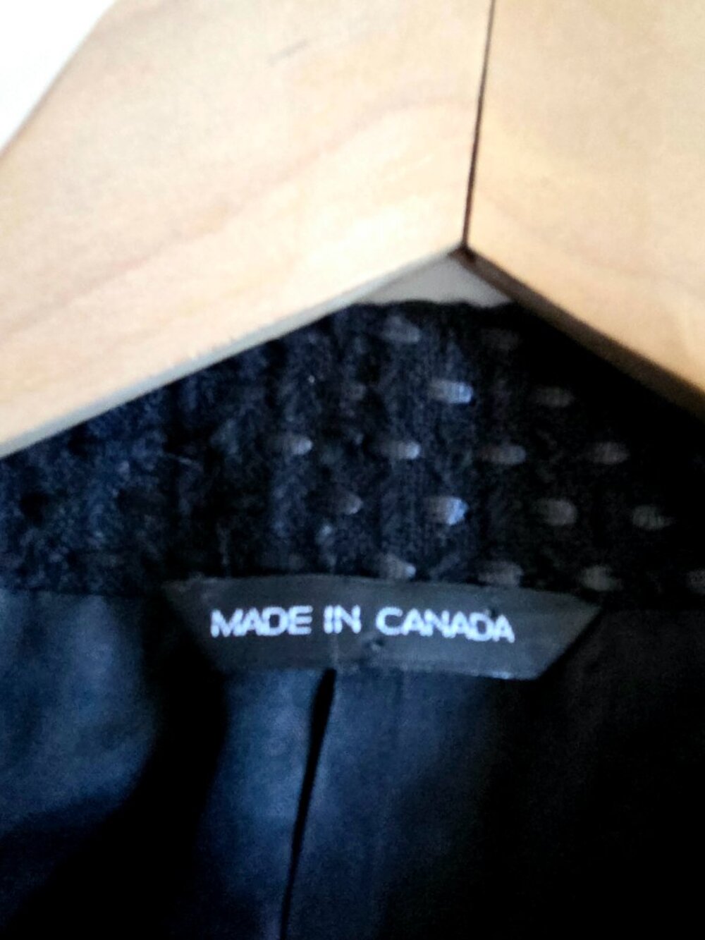 Vintage Aquascutum of London Black Wool Blend Textured Blazer/Coat - Picture 7 of 11